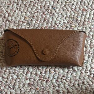 Ray-Ban Tan Leather Sunglasses Case